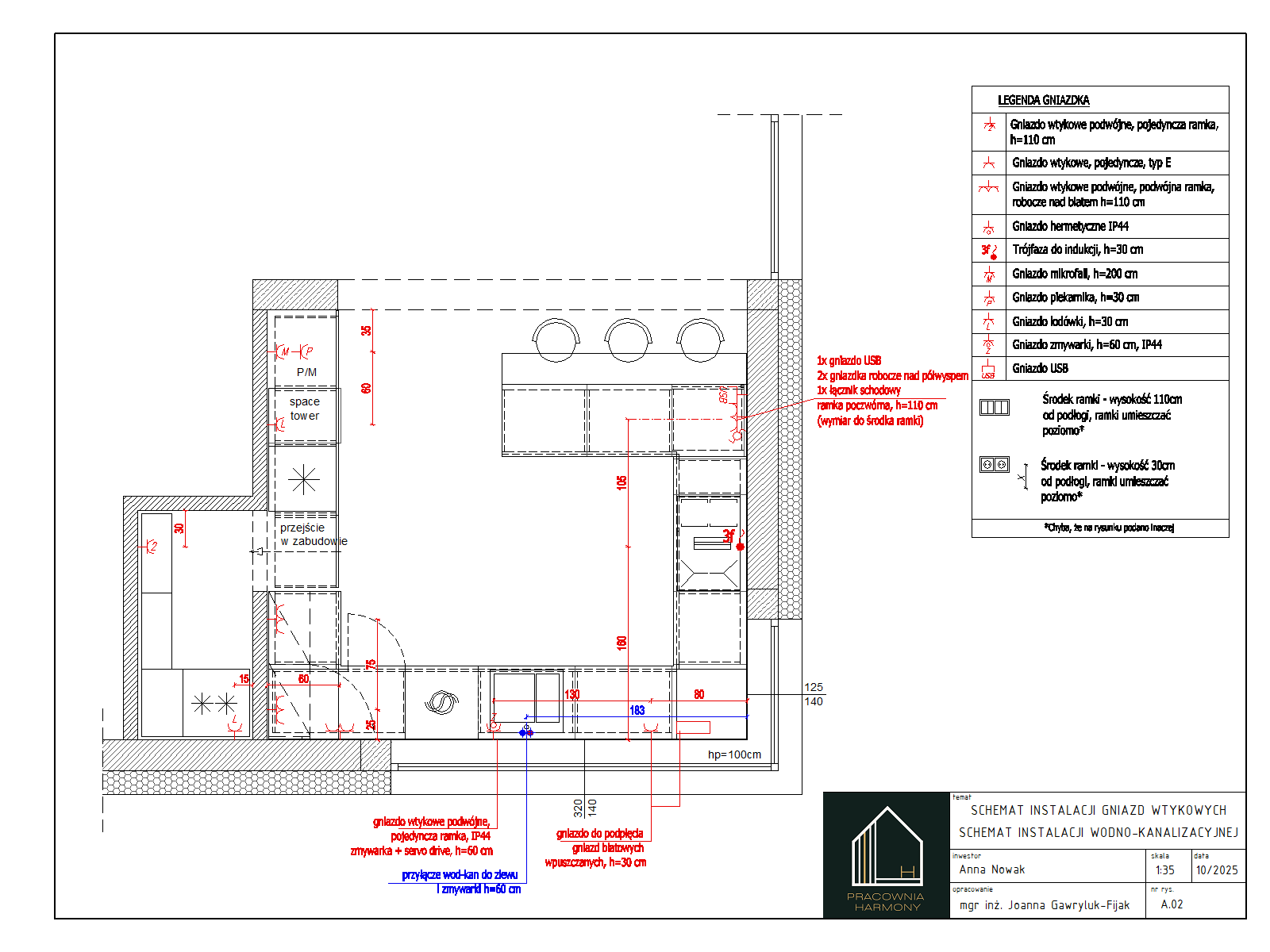 PROJEKT FUNKCJONALNY KUCHNI + schematy instalacji (1 rata) - obrazek 3