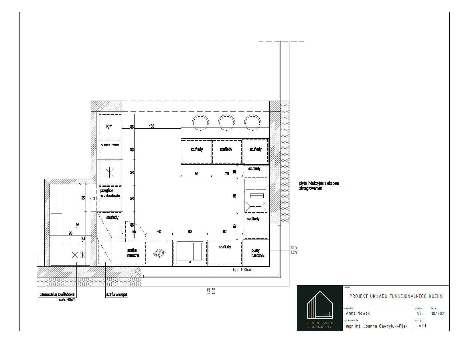 PROJEKT FUNKCJONALNY KUCHNI + schematy instalacji (1 rata) - obrazek 2